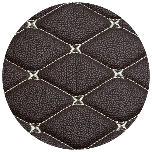 Премиум тёмно-коричневый с бежевой строчкой